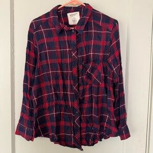 Arizona Red and Black Plaid Shirt (Size M)